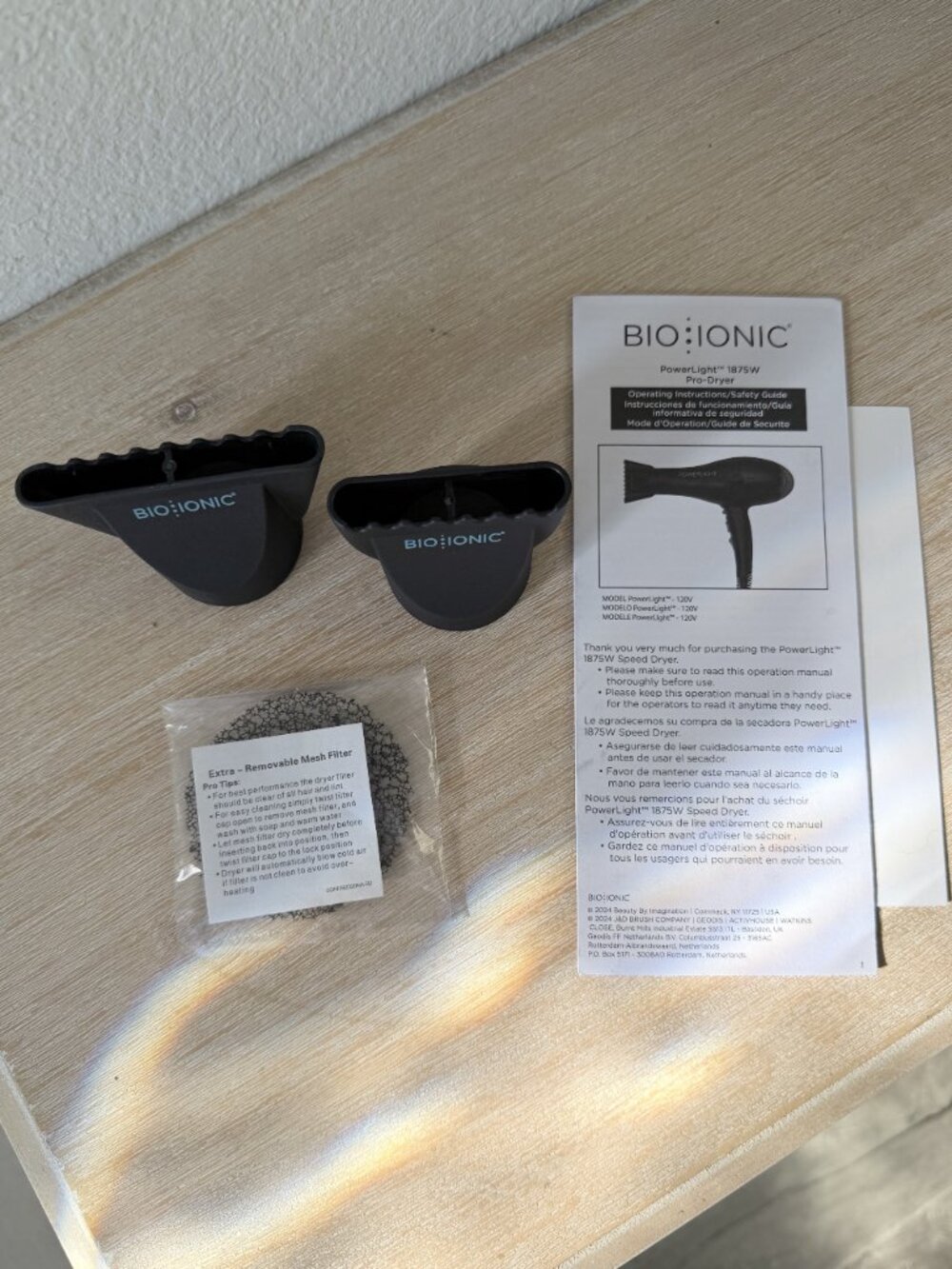 Bio Ionic PowerLight 1875W Speed Pro-Dryer Lightweight Blue NEW OPEN BOX TESTED - Picture 4 of 7